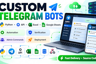 build a custom telegram bot with python API excel or google sheets