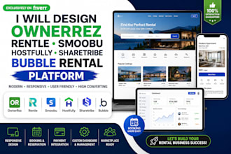 design ownerrez rentle smoobu hostfully sharetribe bubble rental website