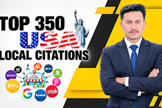 build 350 USA local citations for local SEO