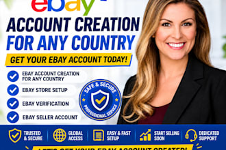 verified ebay account for any country , ebay store setup ebay