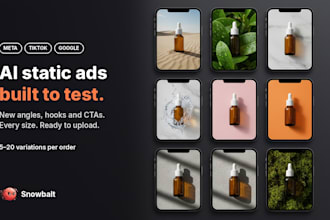 create ai static ad banners and iterations for meta, google and tiktok