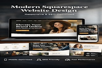 design a modern squarespace website for your business