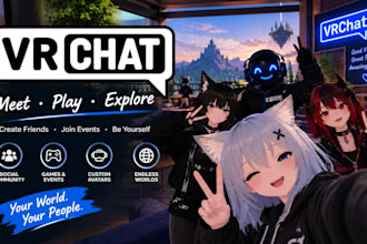 create a custom vrchat avatar with high quality 3d modeling