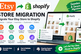 migrate esty store clone shopify product listings inventory ecommerce data setup