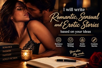 write captivating romantic and sensual stories for you