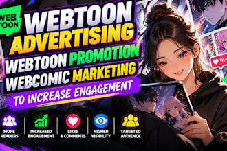 do webtoon promotion, webcomic advertising comic marketing to increase engagemet