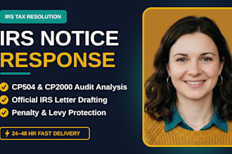 analyze irs cp notice letter and draft official response