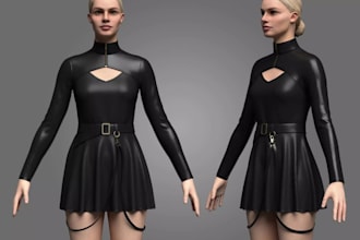 sculpt3d mid poly character,game ready model, psx 3d asset, optimized ue5 rigged