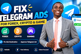 fix telegram ads for forex, crypto, game fix ads destination approve telegram ad