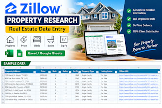 do zillow property research and real estate data entry