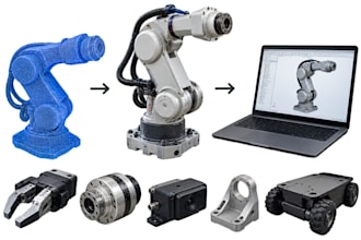 do 3d scan to cad robotics parts, sensors and robot joints