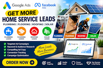 do google facebook ads for home service plumbing flooring roofing solar leads