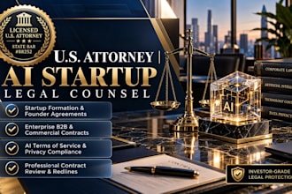 review your ai startup contracts as a US attorney