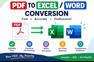 convert PDF to excal or word accurately