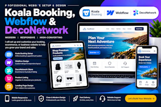 design koala booking webflow deconetwork websites product landing page store