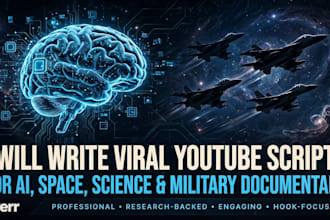 write engaging youtube scripts for ai, science, mystery and documentary video