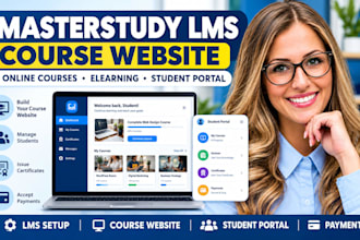masterstudy lms course website, elearning website, online course setup