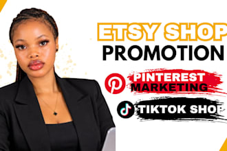 etsy shop promotion pinterest marketing and etsy tiktok shop to boost etsy sales