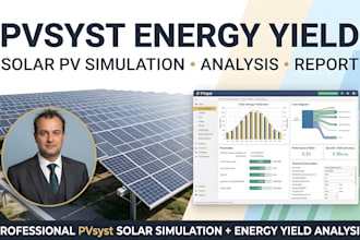 perform pvsyst solar energy yield simulation and analysis