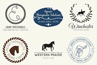 do professional horse, equestrian, ranch, equine logo with vector files