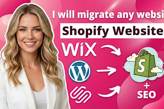migrate wordpress website to shopify, wix squarespace migration to shopify