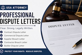 draft a contractor breach letter and builder dispute demand notice
