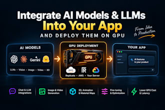 integrate ai models and llms into your app and deploy them on GPU