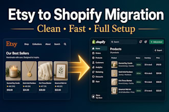 migrate your etsy shop to shopify cleanly with products and full setup