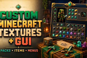 design a custom minecraft texture pack or gui assets