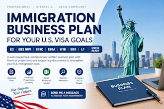 write e2 visa immigration business plan USA eb2 niw eb1c eb1a h1b eb5 l1 uscis