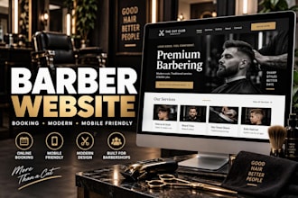 build a modern barber website with online booking