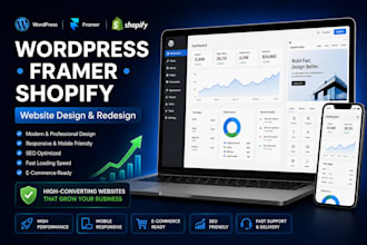 design wordpress framer business website redesign wordpress framer shopify store