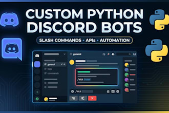 build a custom python discord bot with slash commands and apis