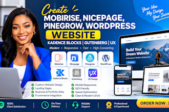 create mobirise nicepage pinegrow wordpress website kadence blocks gutenberg ux