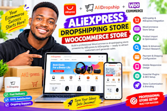 create alidropship, aliexpress dropshipping store woocommerce store