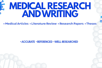 help you with medical research and medical writing