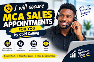 secure mca sales appointments for you by cold calling
