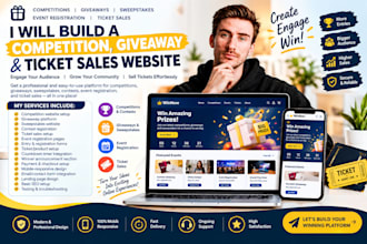 build competition, giveaway and ticket sales website