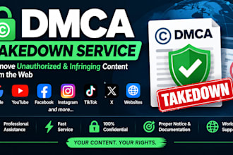 dmca takedown service  google, facebook, instagram, youtube  websites