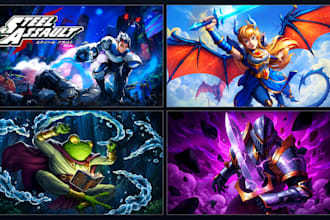 design professional steam capsule art, game key and indie game art for your game