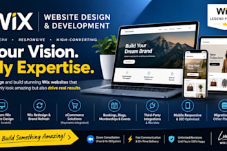 design wix website and redesign wix website or wix ecommerce website