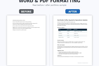 professionally format and redesign word documents and pdfs