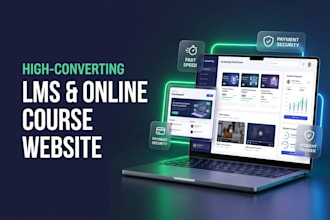 build online course website lms website elearning website