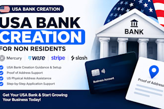 do USA bank creation mercury wise stripe slash non resident, proof of address