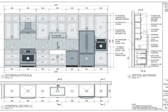 create kitchen cabinet shop drawing, cutlist and fabrication plan