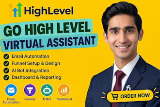 set up gohighlevel CRM, funnel and automatio  v