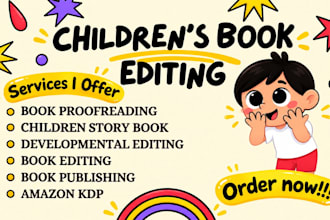 edit and profread children book, edit kids story book, format kids picture book