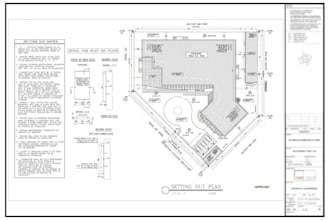 create civil engineering drawing, setting out plan, site layout plan,plot design
