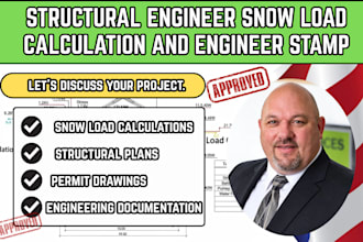 structural engineer snow load calculation and engineer stamp texas and ohio