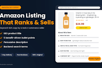 write amazon product listing, SEO title, bullet points and description